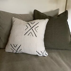 18x18 AUTHENTIC AFRICAN MUDCLOTH SQUARE PILLOW COVER